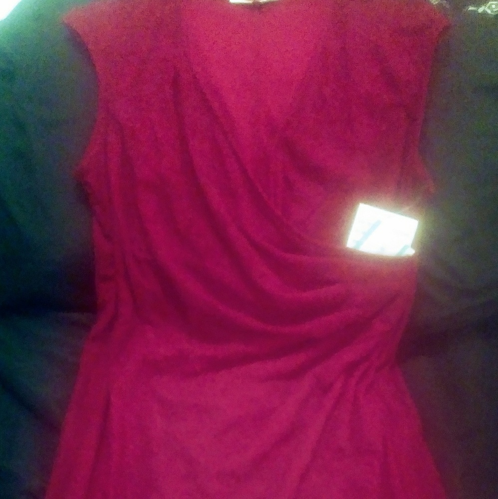 Kasper. Red Rouse Cocktail Dress